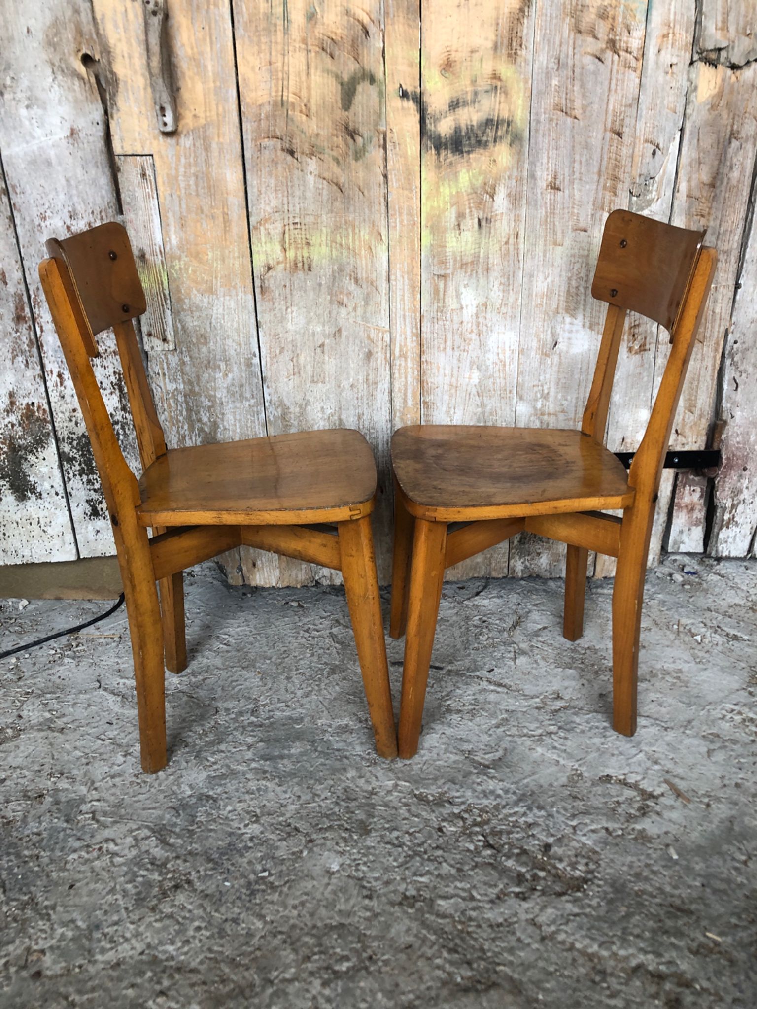 Pair of bistro chair luterma vintage wood