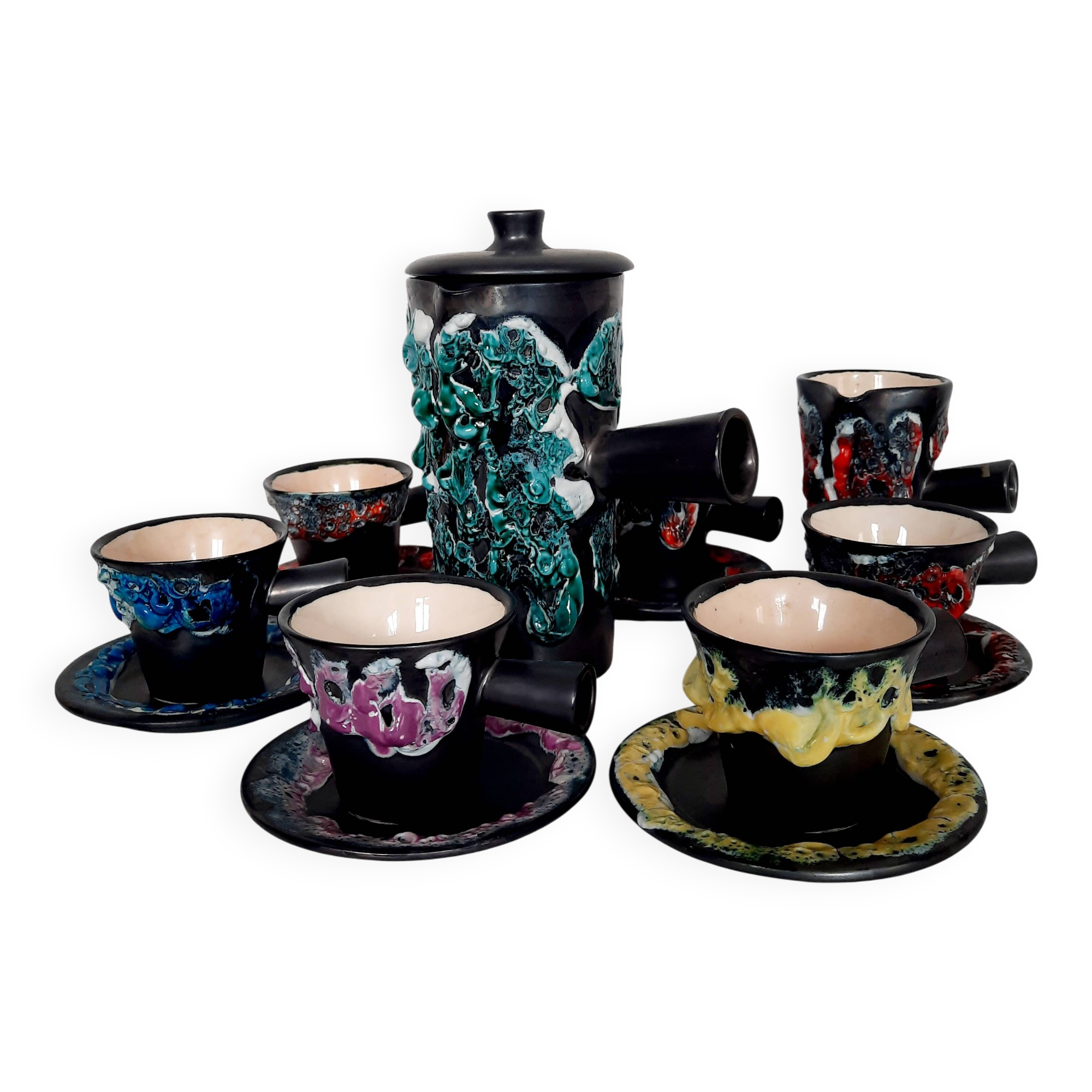 Fat lava coffee set from the 60s