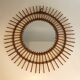 Small Rattan Mirror. French work. Around 1970