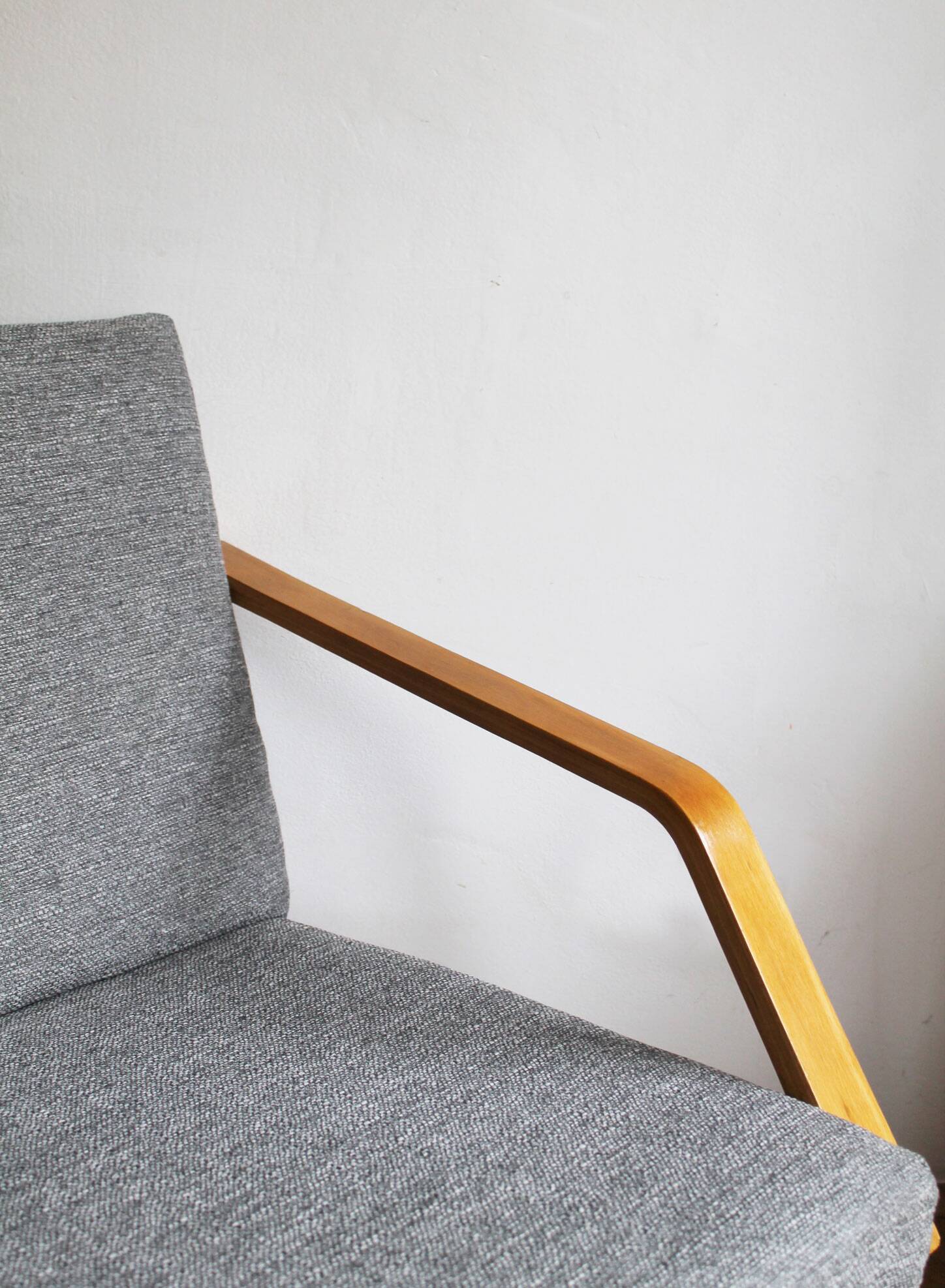 Pair of 1970s Armchairs by Mier with new fabric