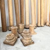 Set of solid oak columns and half-columns