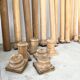 Set of columns and half-columns in solid oak.
