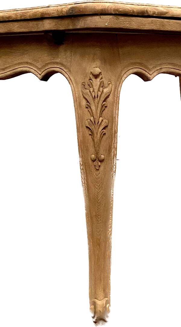 Regency style dining table in veneer and solid oak 20th century