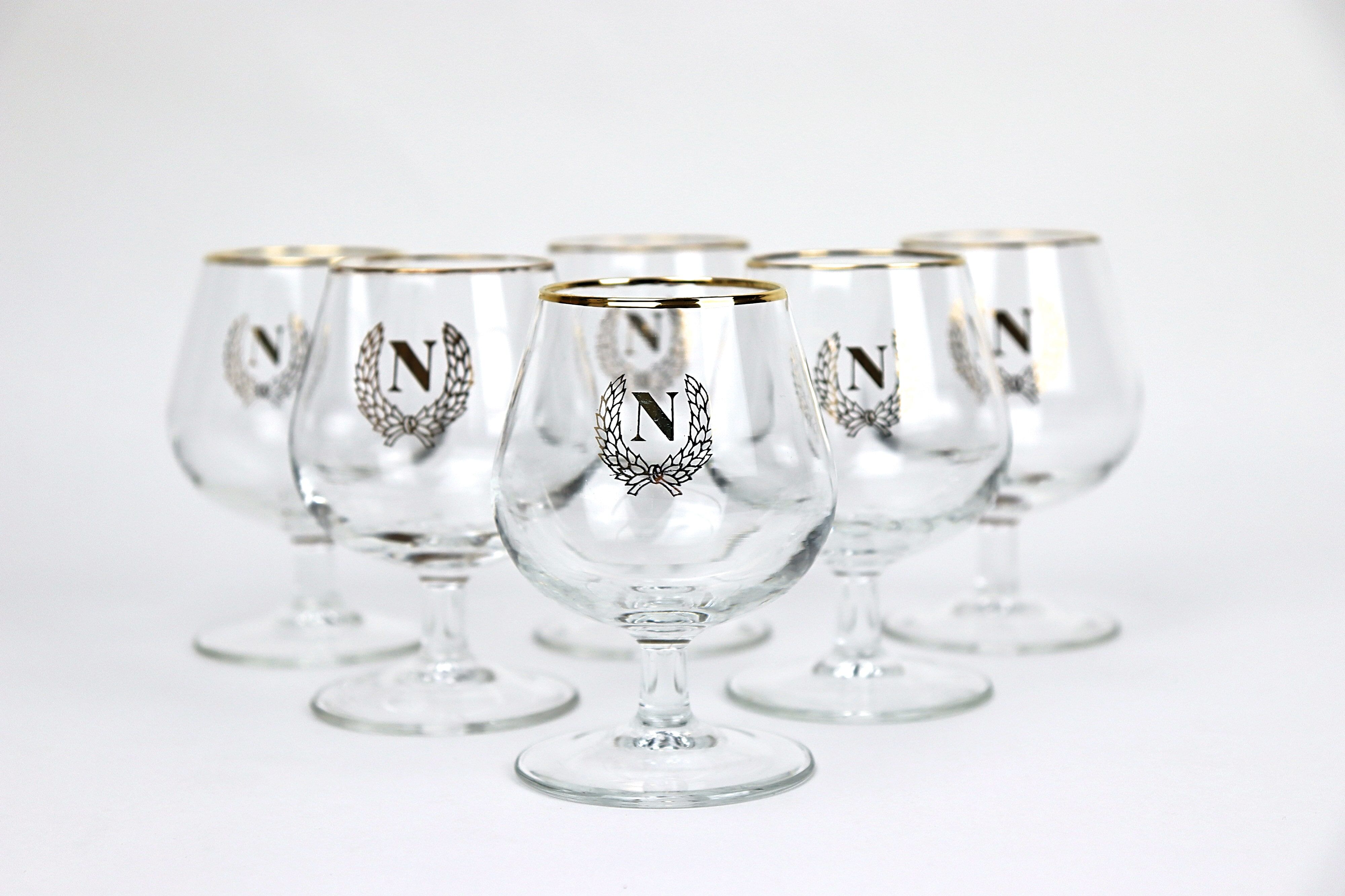 6 glasses of cognac "N"