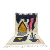 Tapis berbère artisanale en laine naturelle marocaine taille 150 x 260 cm