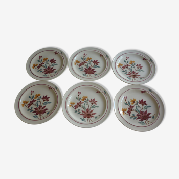 6 plates plate décor flowers wolves mill