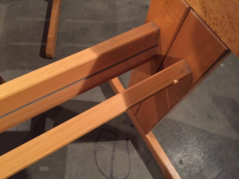 Table and 3 chairs Andre Sornay circa 60