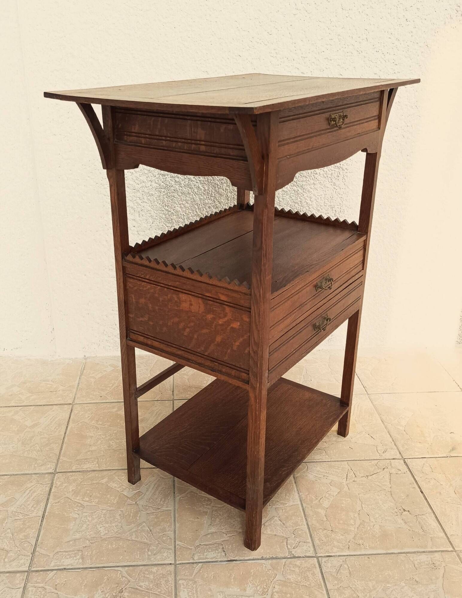 Vintage oak accent cabinet