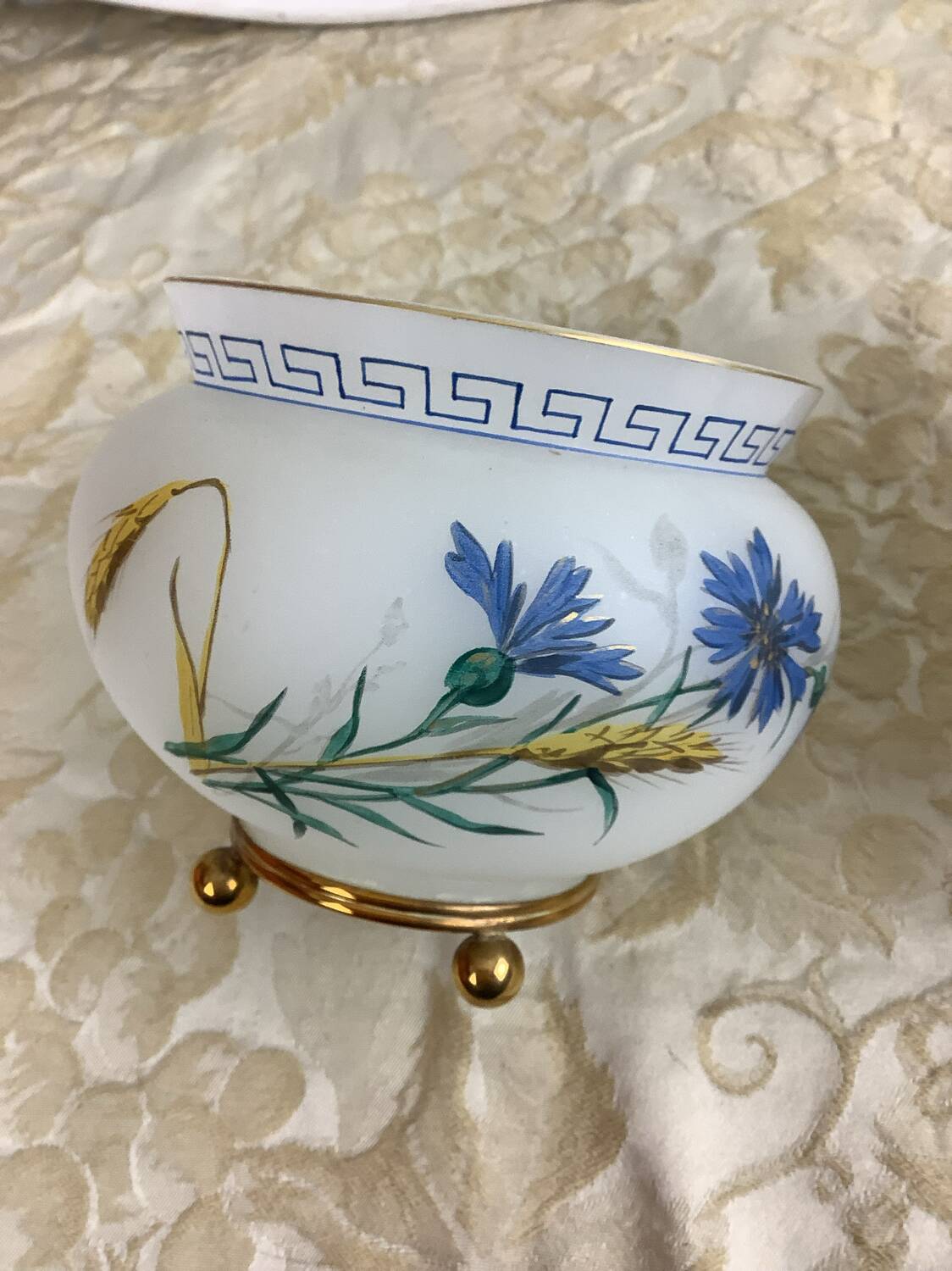 Two opaline glass cups