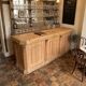 Bistro counter with a Hungarian point design.