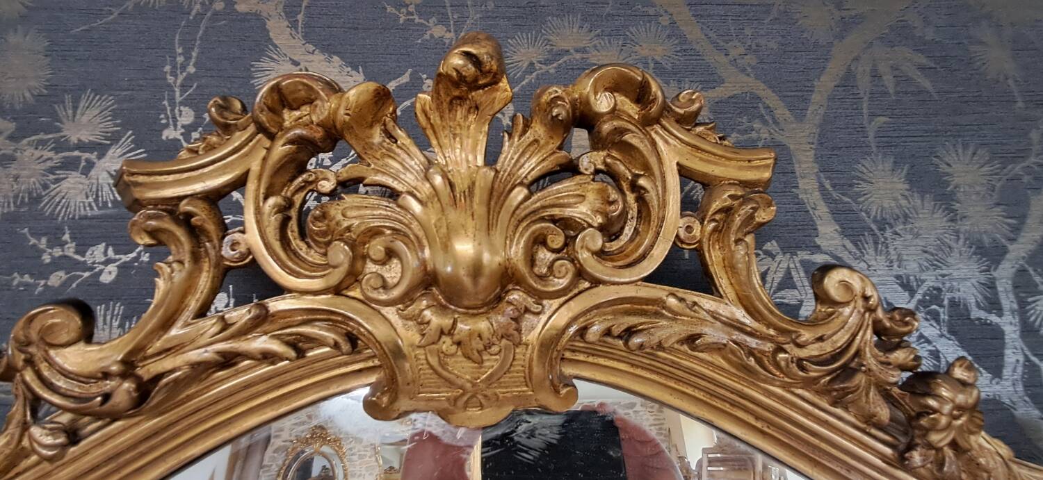 Antique 19th century mirror 184 x 108
