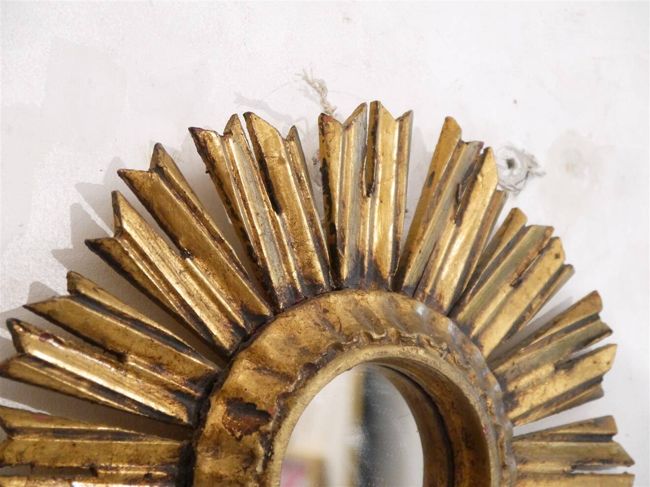 1950s gilded wooden sun mirror