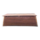 Grand coffre vintage en bois ancien plinthe gymnaste