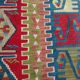 Turkish Kilim carpet , woven by hand in pure wool, 200x125cm