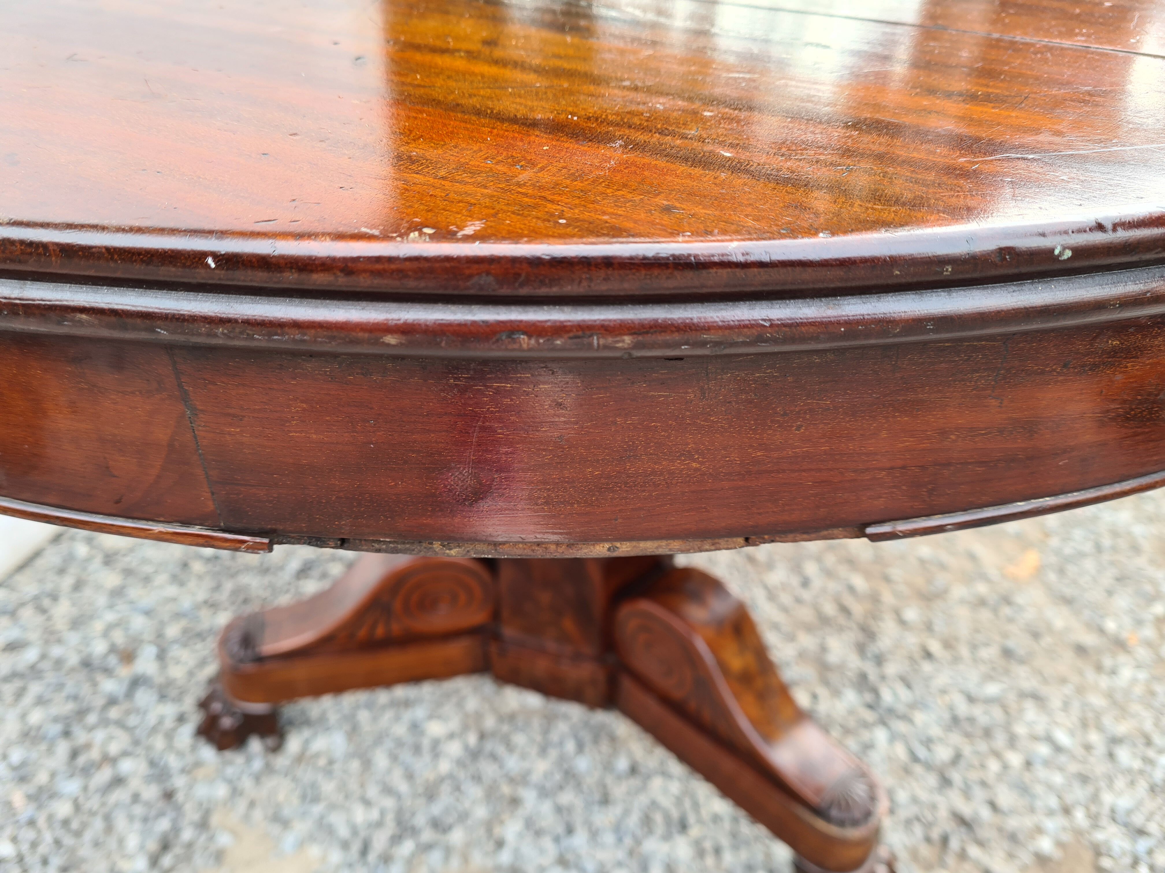 Mahogany empire table