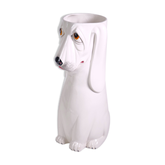 Porte parapluie en céramique chien Italie