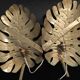 Pair of hammered gold metal wall lamps