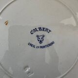 Earthenware Flat Plate by Creil et Montereau - Colbert Model
