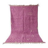 Superb Pink Beni Ouarain Rug, Modern Berber Design in Soft Wool 3x2m