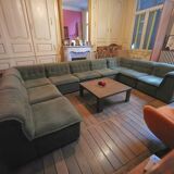 Rolf Benz XXL modular sofa 9 velvet modules