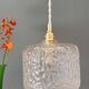 Suspension globe vintage en verre transparent