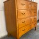 Commode suédoise vintage en bouleau années 50