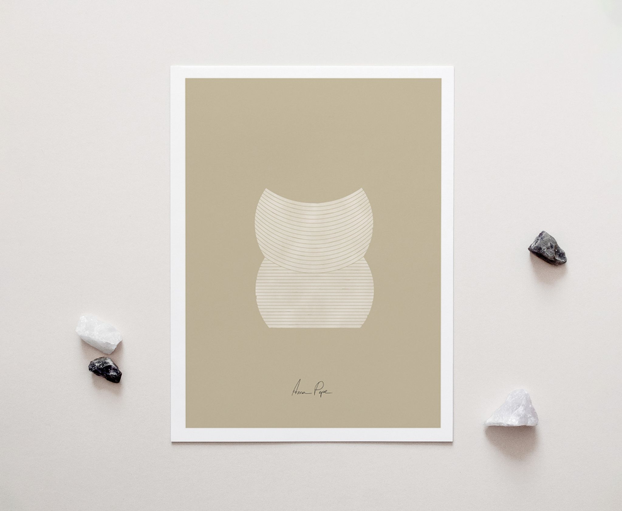 Gravure d’art de giclée géométrique, A3