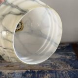 Pair of Art Deco wall lights in marbled opaline