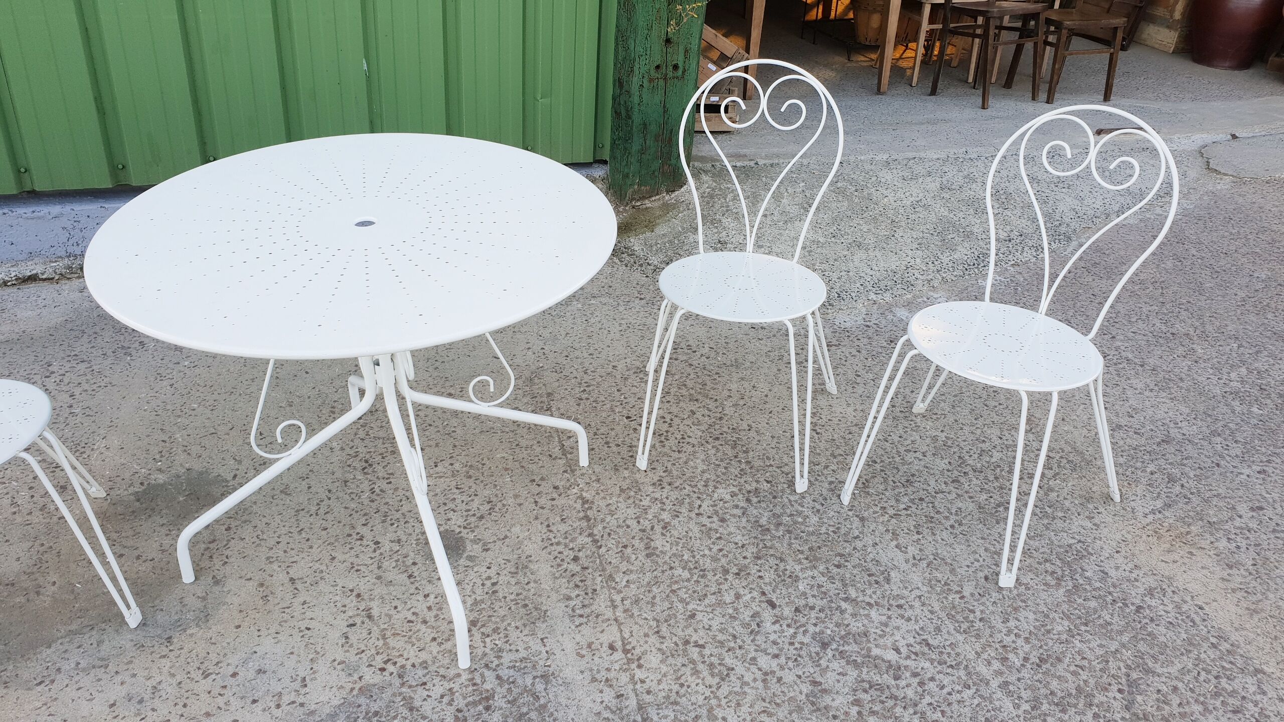 Wrought iron garden furniture