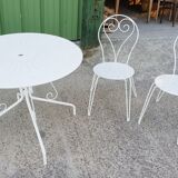 Wrought iron garden furniture