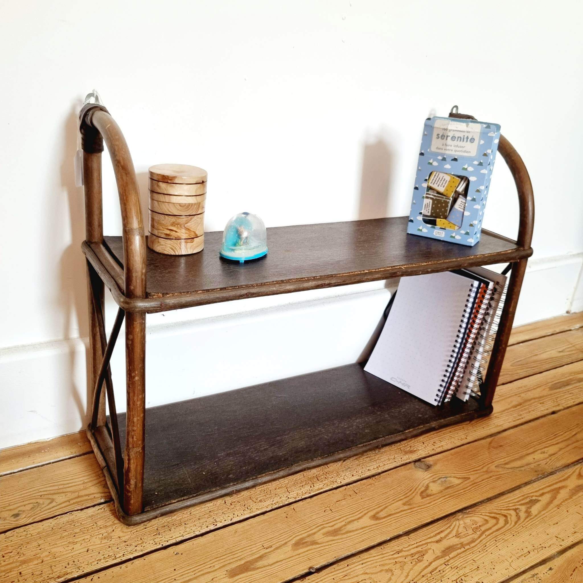 Rattan shelf