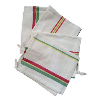 Lot antique cotton tea towels