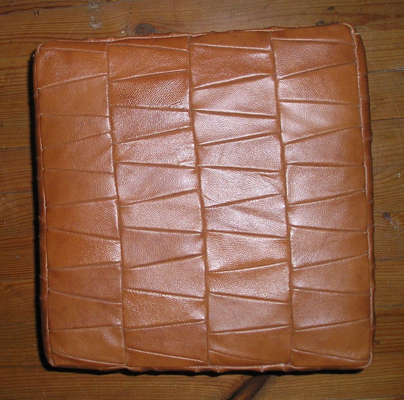 Pouf chest De Sede, leather patchwork of the 70s
