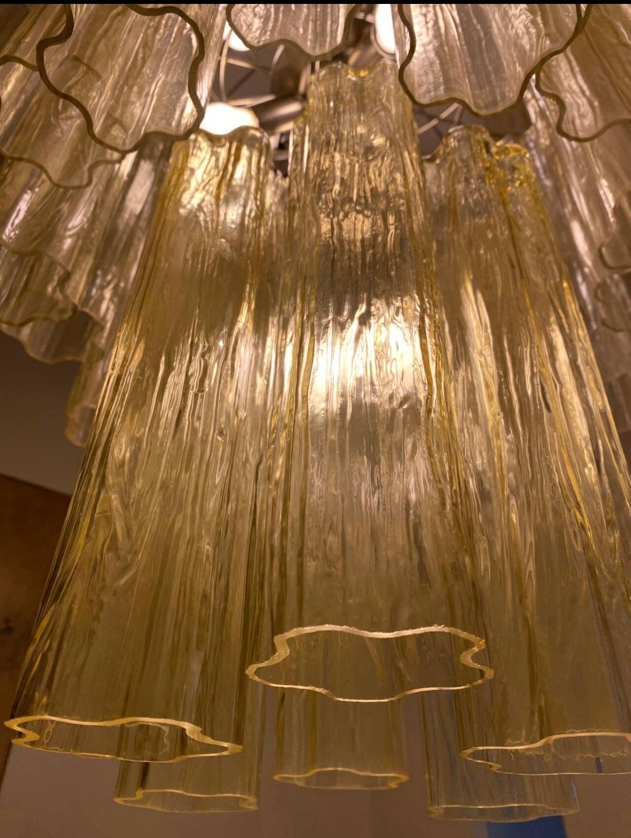 Murano glass ceiling light by Venini 1990