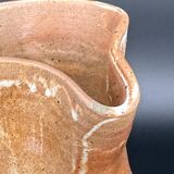 Large vintage flamed stoneware jug – France, 1970s