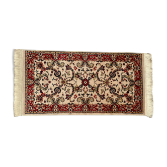 Vintage beige Persian carpet, 154 x 71cm