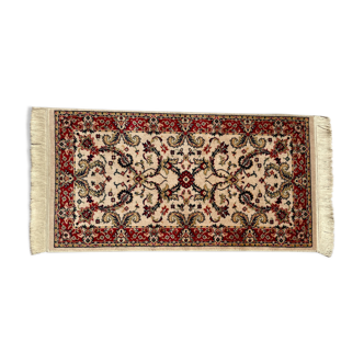 Tapis persan vintage beige, 154 x 71cm