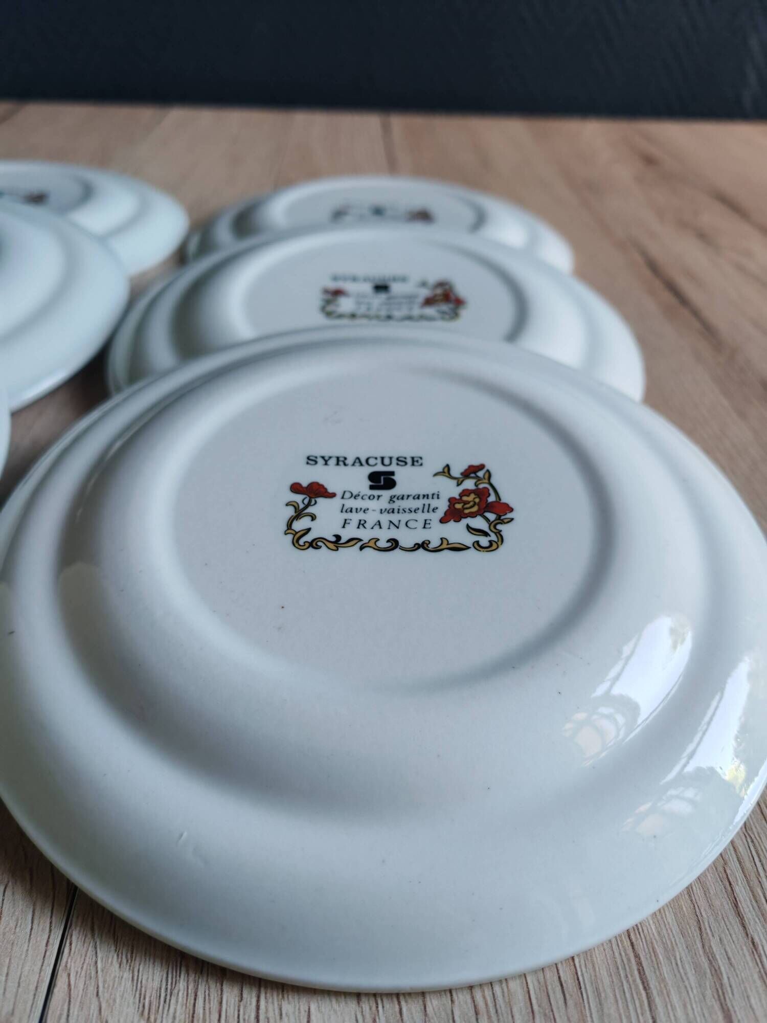 Set of 6 Syracuse Dessert Plates France Vintage | French Tableware