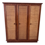 Maugrion Roche Bobois rattan wardrobe 1980
