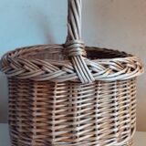 Vintage wicker oval basket