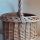 Vintage wicker oval basket