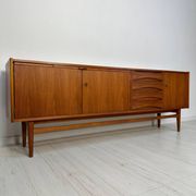1960s Vintage Large Minimalistic Mid-Century Teak Sideboard