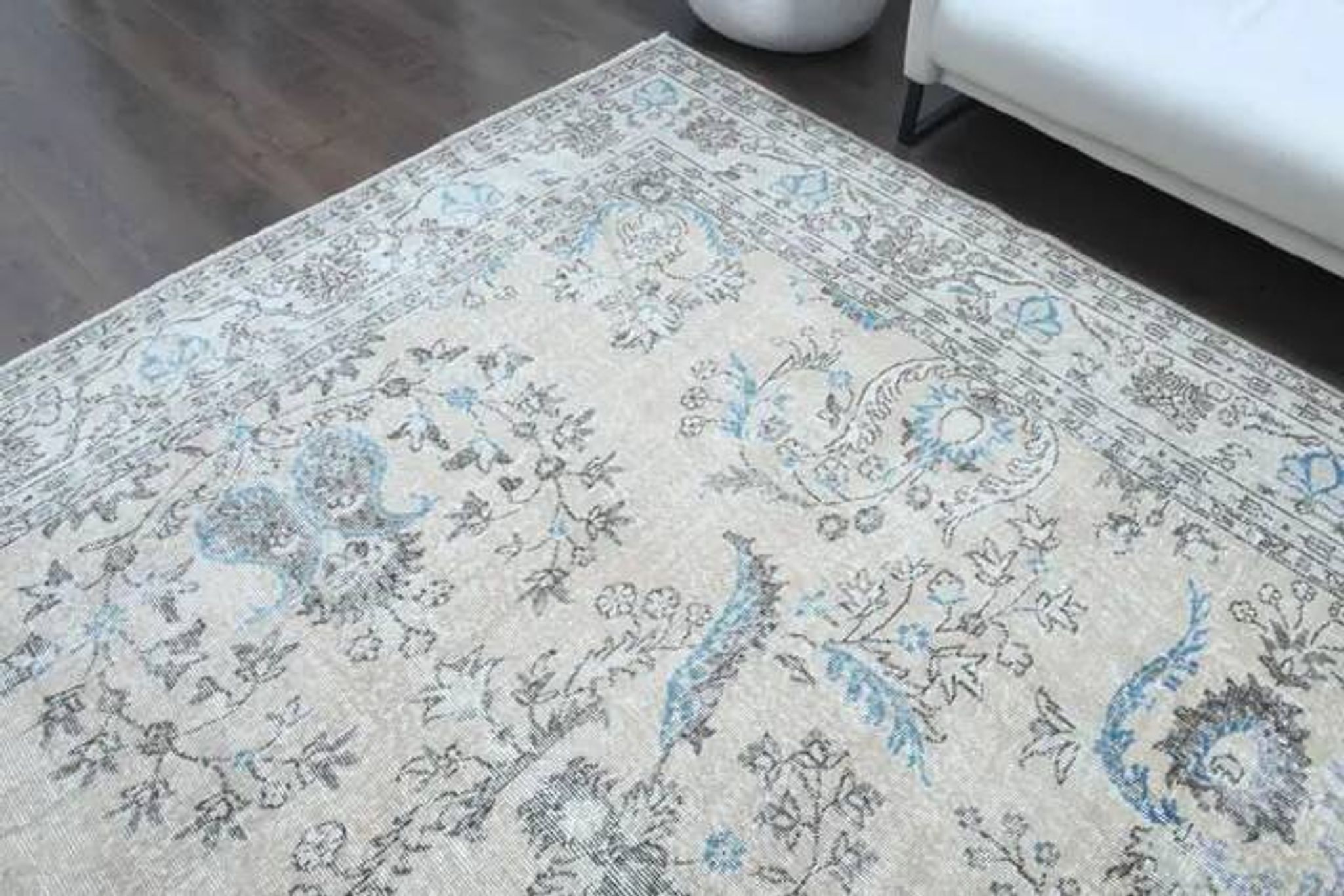 1970s Vintage Persian Handmade Wool Cotton Brown Area Rug 271x371