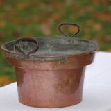 Cache pot en cuivre (fleur)