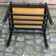 Vintage bedside table from the 1980s in black wood.