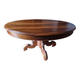 Solid walnut gueridon table for 6 to 16 guests.
