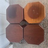 Tabourets scandinaves en teck