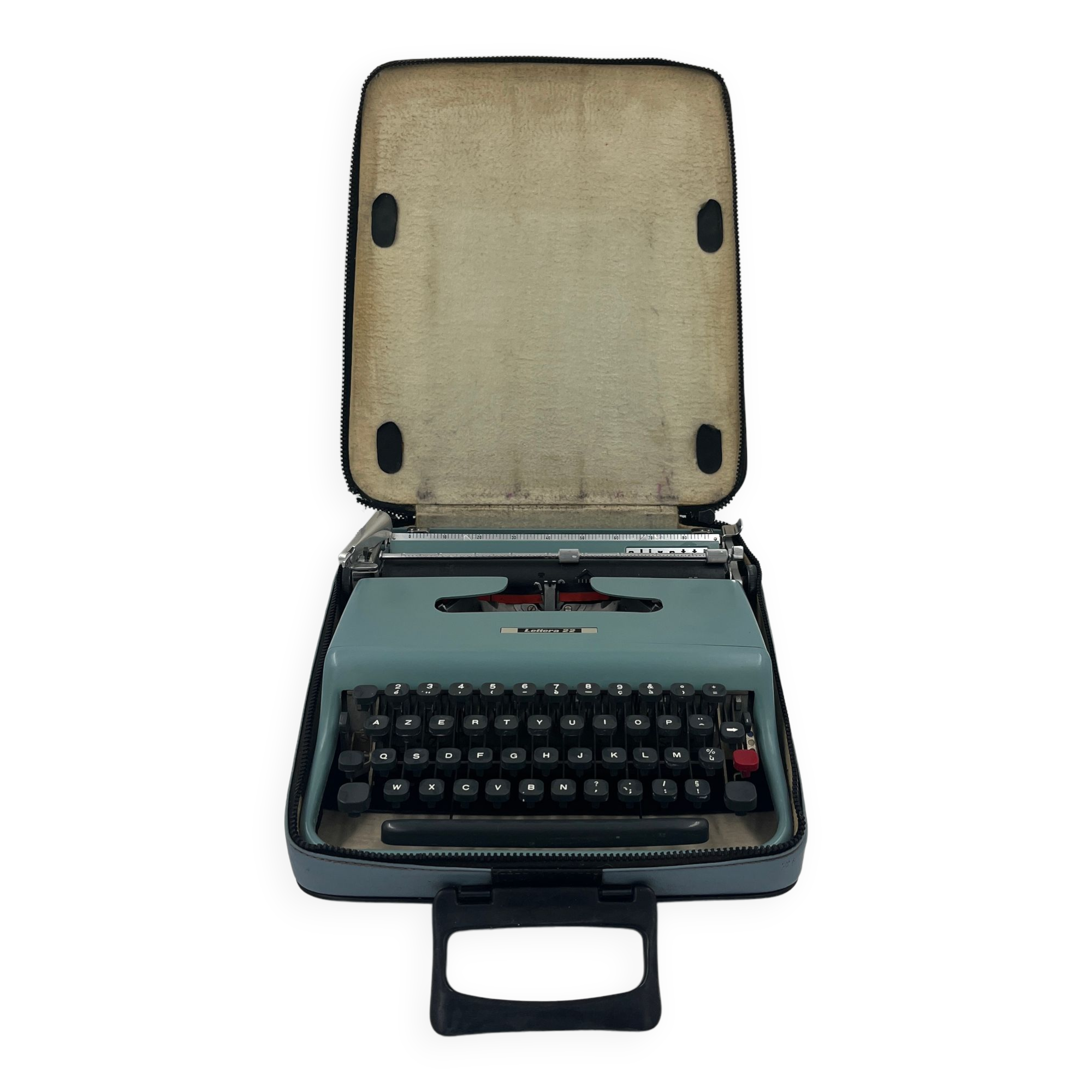 Olivetti Lettera 22 Blue typewriter