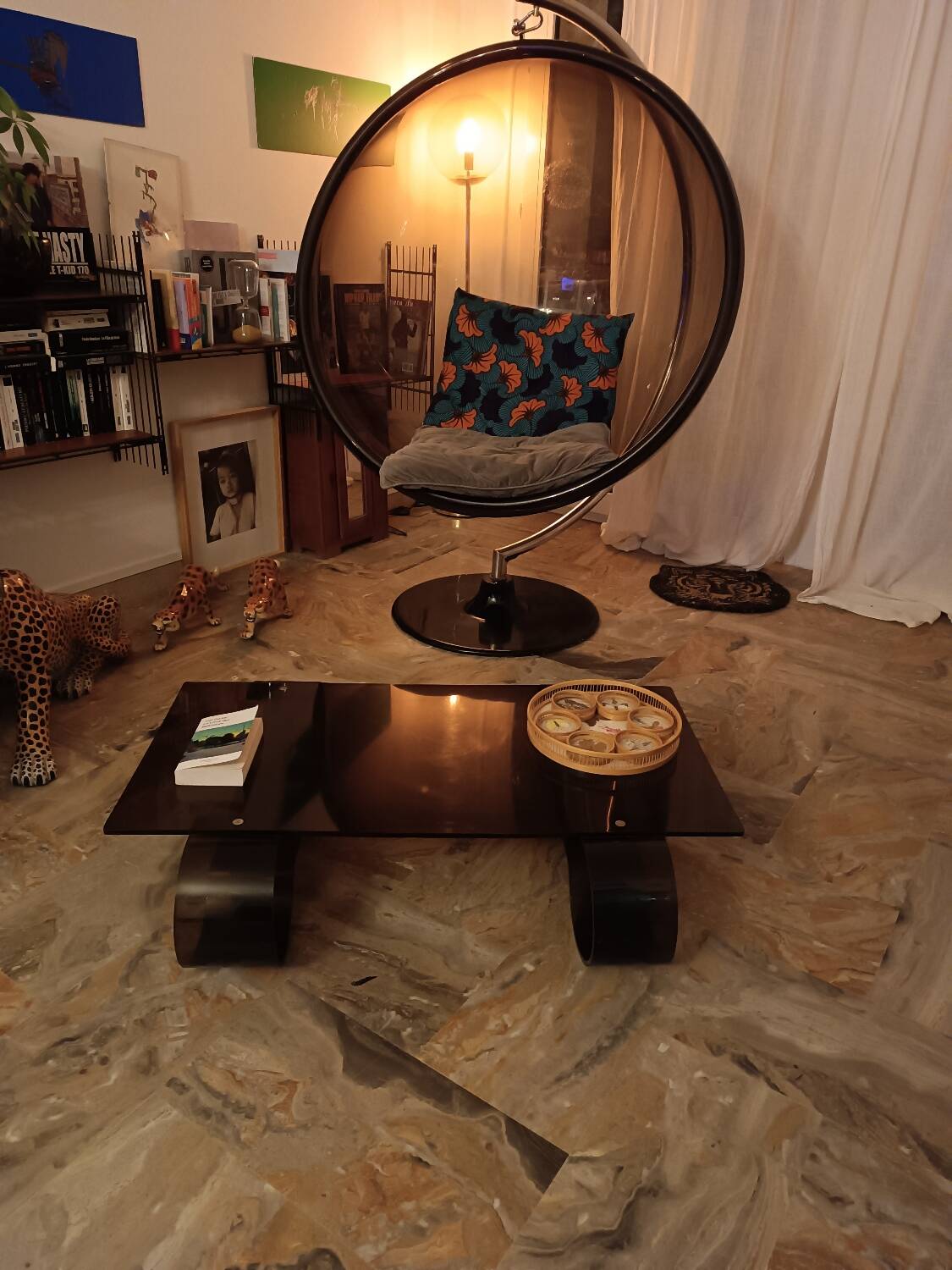 Vintage plexiglass coffee table