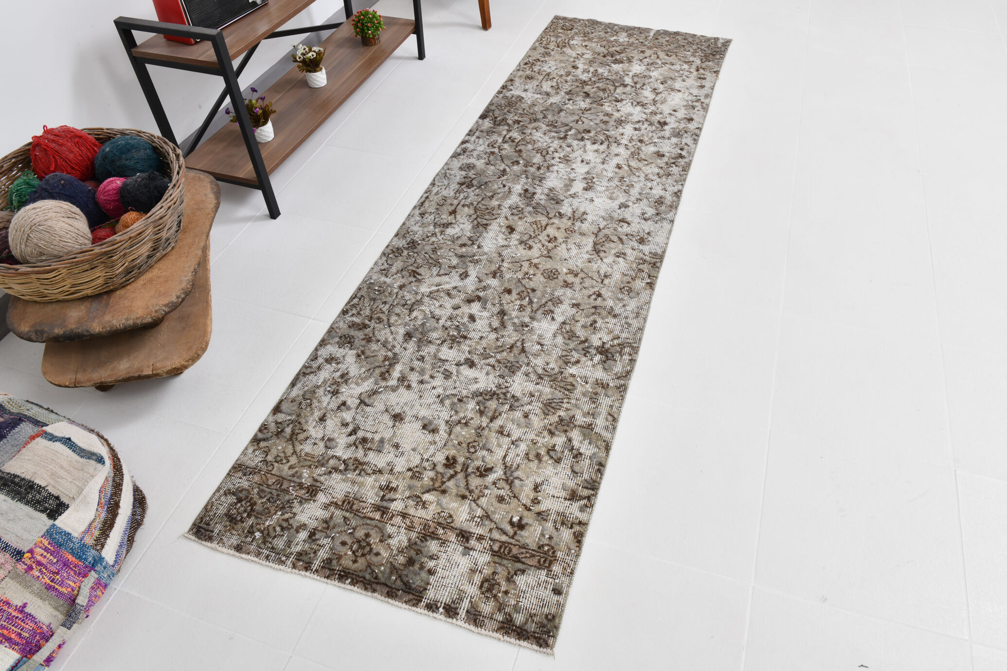 Turkish runner rug, 80x270cm